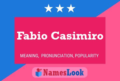 Fabio Casimiro Naam Poster