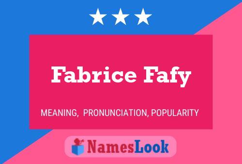 Fabrice Fafy Naam Poster