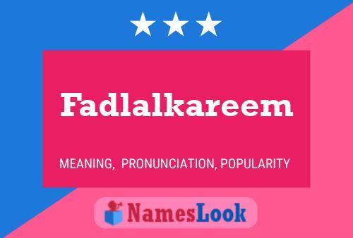 Fadlalkareem Naam Poster