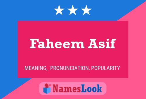 Faheem Asif Naam Poster