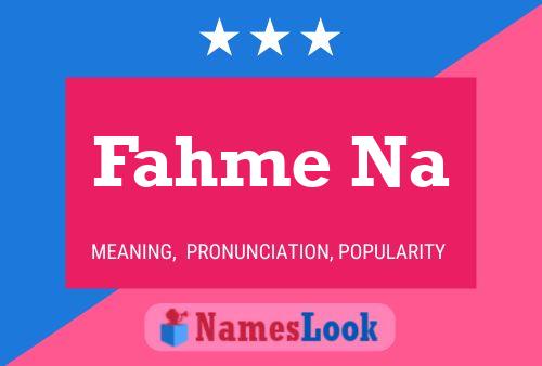 Fahme Na Naam Poster