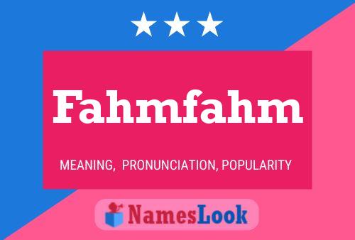 Fahmfahm Naam Poster