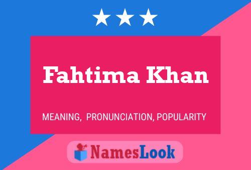 Fahtima Khan Naam Poster