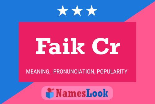 Faik Cr Naam Poster