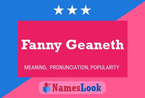 Fanny Geaneth Naam Poster