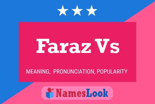 Faraz Vs Naam Poster