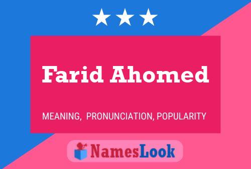 Farid Ahomed Naam Poster