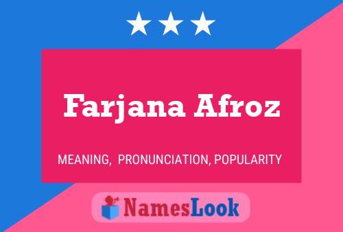 Farjana Afroz Naam Poster