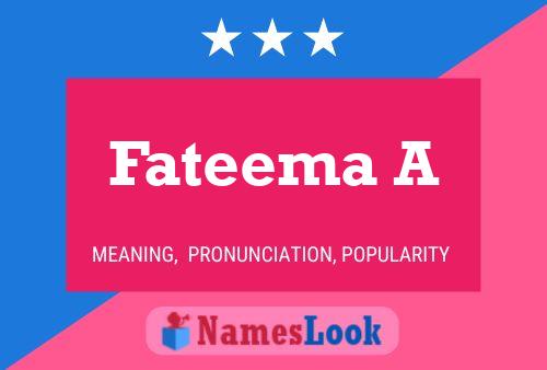 Fateema A Naam Poster