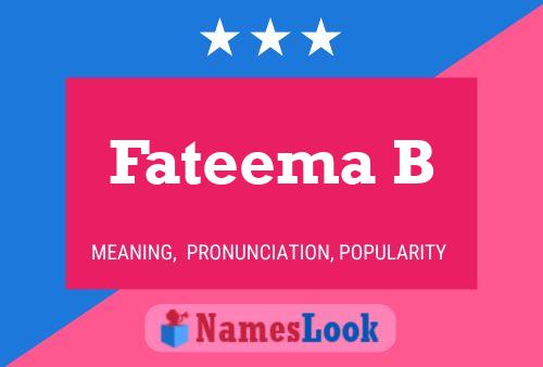 Fateema B Naam Poster