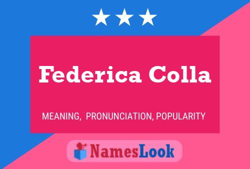 Federica Colla Naam Poster