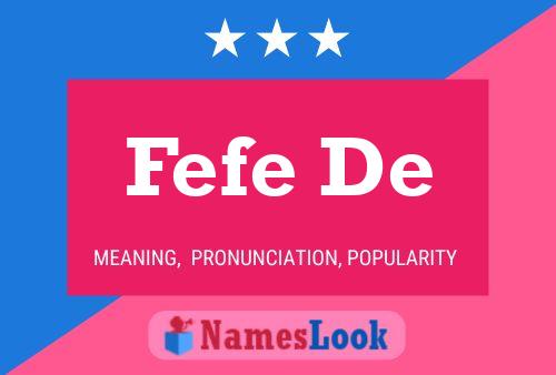 Fefe De Naam Poster