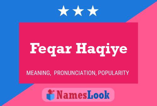 Feqar Haqiye Naam Poster