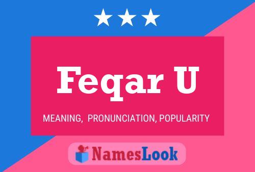 Feqar U Naam Poster