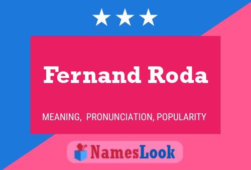 Fernand Roda Naam Poster