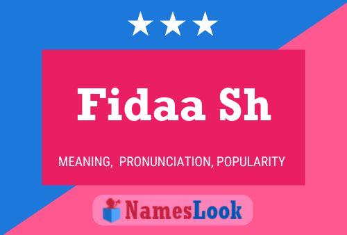 Fidaa Sh Naam Poster