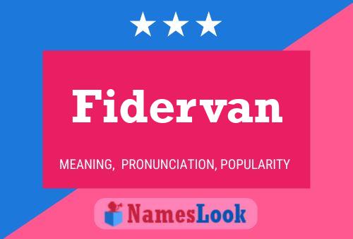 Fidervan Naam Poster