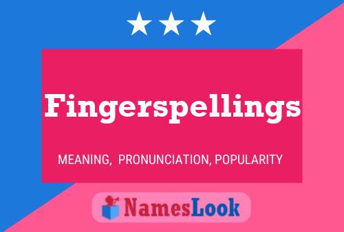 Fingerspellings Naam Poster