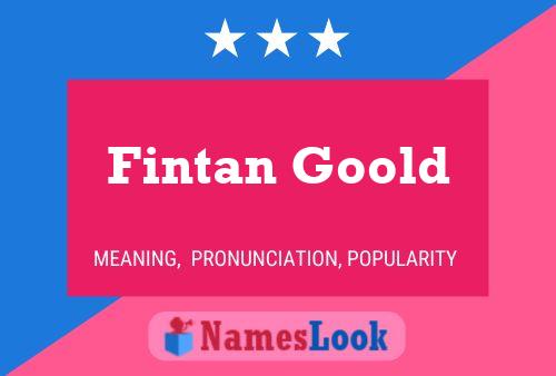 Fintan Goold Naam Poster