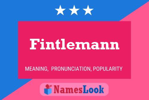 Fintlemann Naam Poster