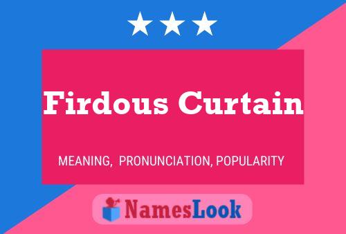 Firdous Curtain Naam Poster