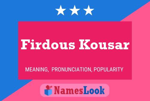 Firdous Kousar Naam Poster