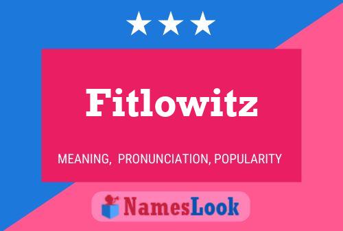 Fitlowitz Naam Poster