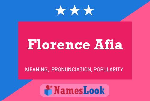 Florence Afia Naam Poster