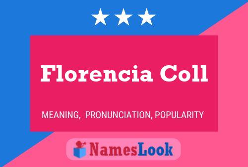 Florencia Coll Naam Poster