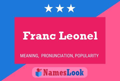 Franc Leonel Naam Poster