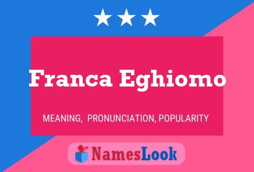 Franca Eghiomo Naam Poster