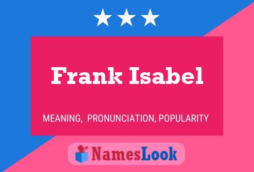 Frank Isabel Naam Poster