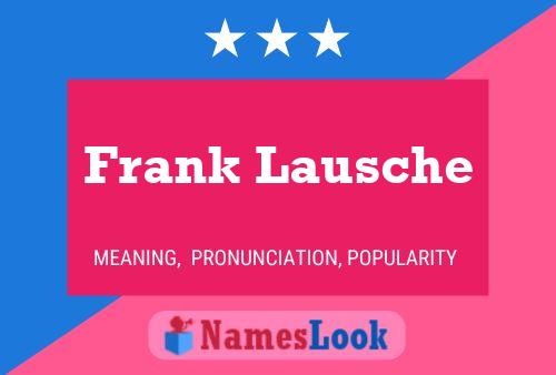 Frank Lausche Naam Poster