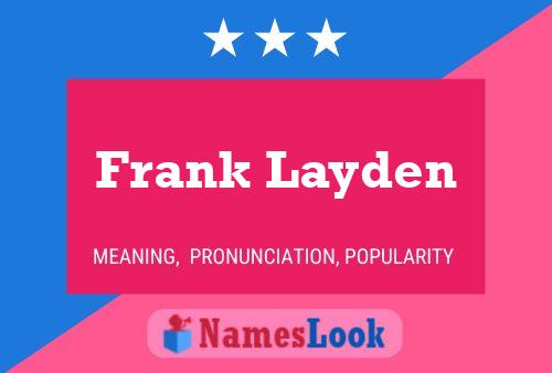 Frank Layden Naam Poster