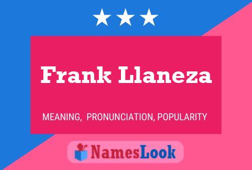 Frank Llaneza Naam Poster