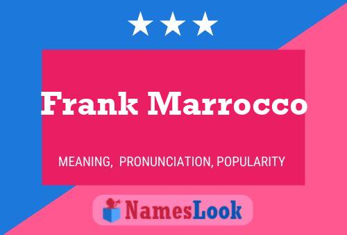 Frank Marrocco Naam Poster