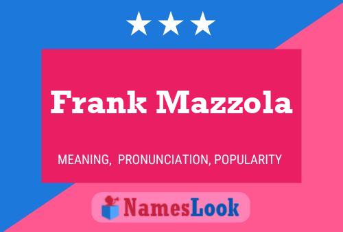 Frank Mazzola Naam Poster