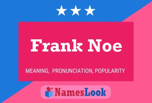 Frank Noe Naam Poster