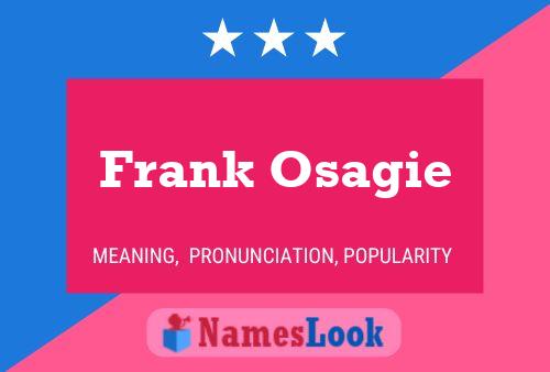 Frank Osagie Naam Poster