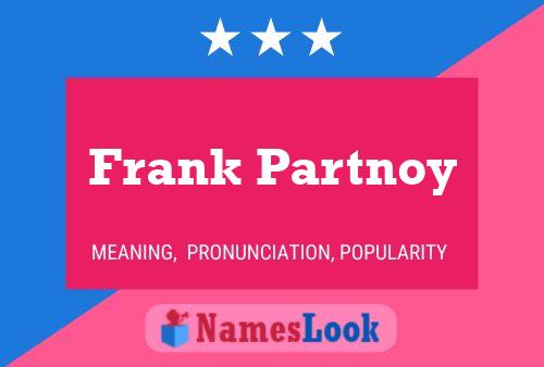 Frank Partnoy Naam Poster