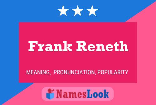 Frank Reneth Naam Poster