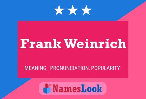 Frank Weinrich Naam Poster