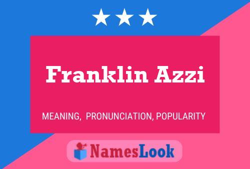 Franklin Azzi Naam Poster