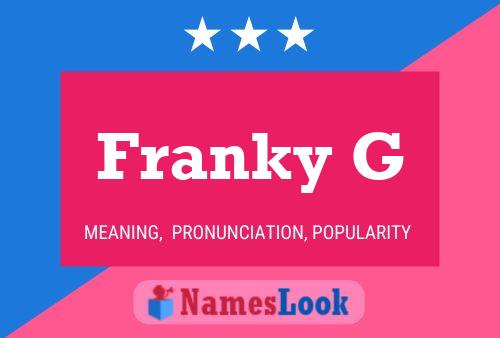 Franky G Naam Poster