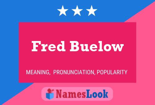 Fred Buelow Naam Poster