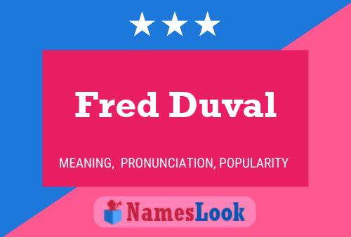 Fred Duval Naam Poster