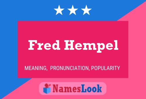 Fred Hempel Naam Poster