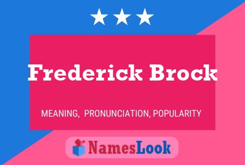 Frederick Brock Naam Poster