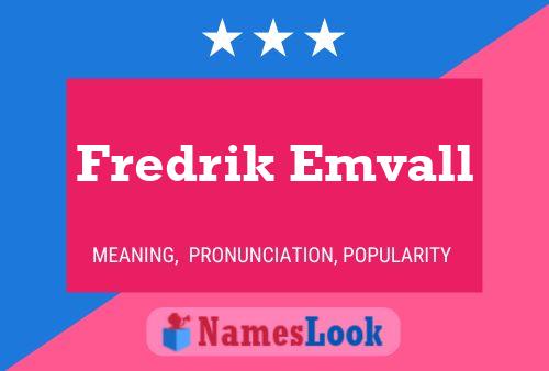 Fredrik Emvall Naam Poster