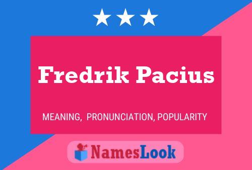 Fredrik Pacius Naam Poster